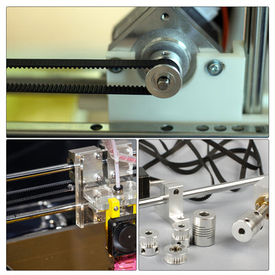 Harfington 40 Teeth 12mm Bore Timing Pulley, Aluminium Synchronous Wheel Silver for 3D Printer Belt, CNC Machine