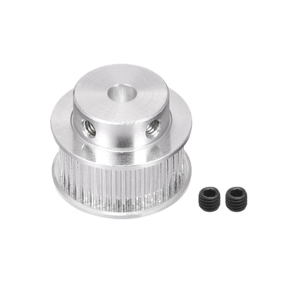 Harfington 40 Teeth 5mm Bore Timing Pulley Synchronous Wheel Silver, for 3D Printer Belts, CNC Machine