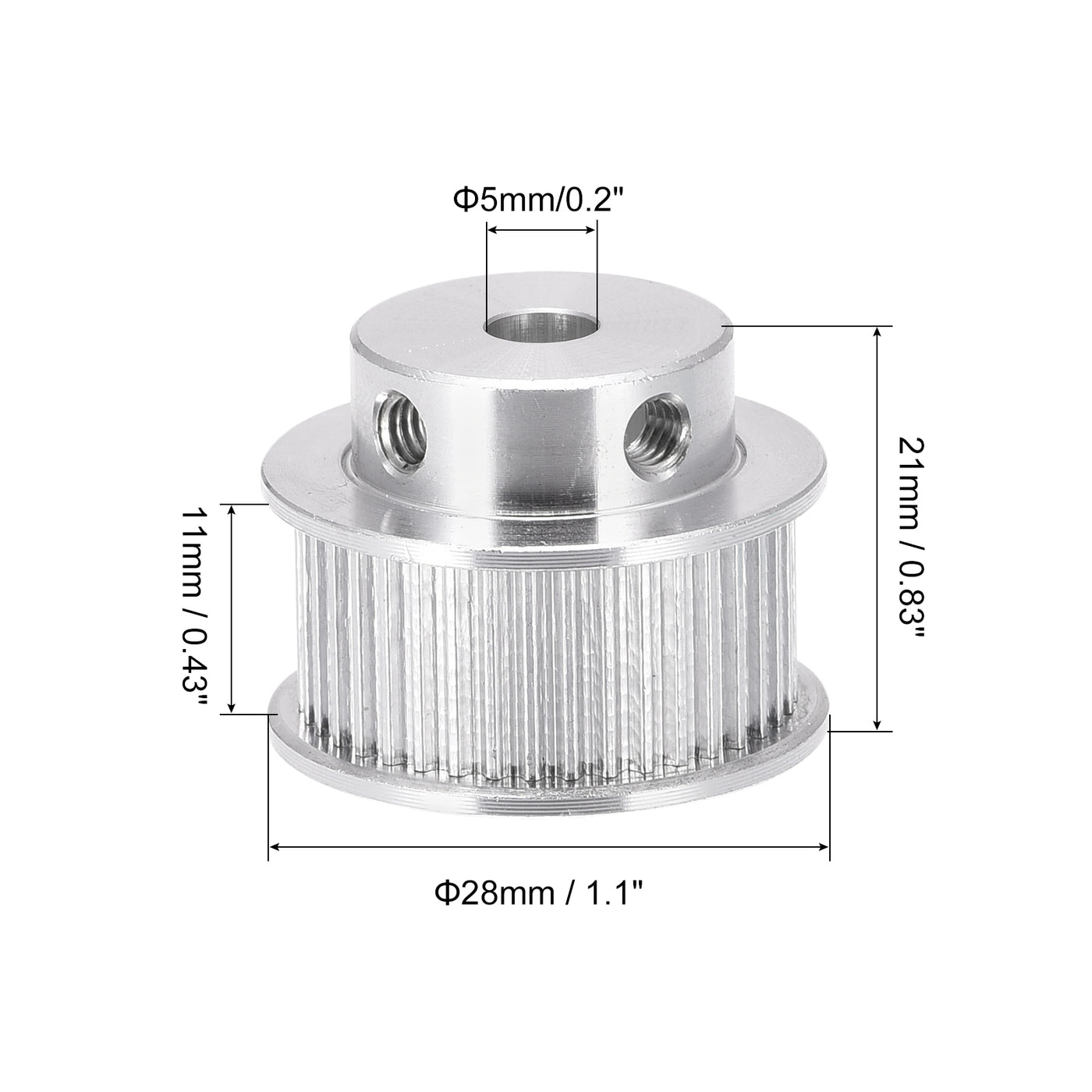 Harfington Timing Pulley Aluminium Synchronous Wheel, for 3D Printer Belt, CNC