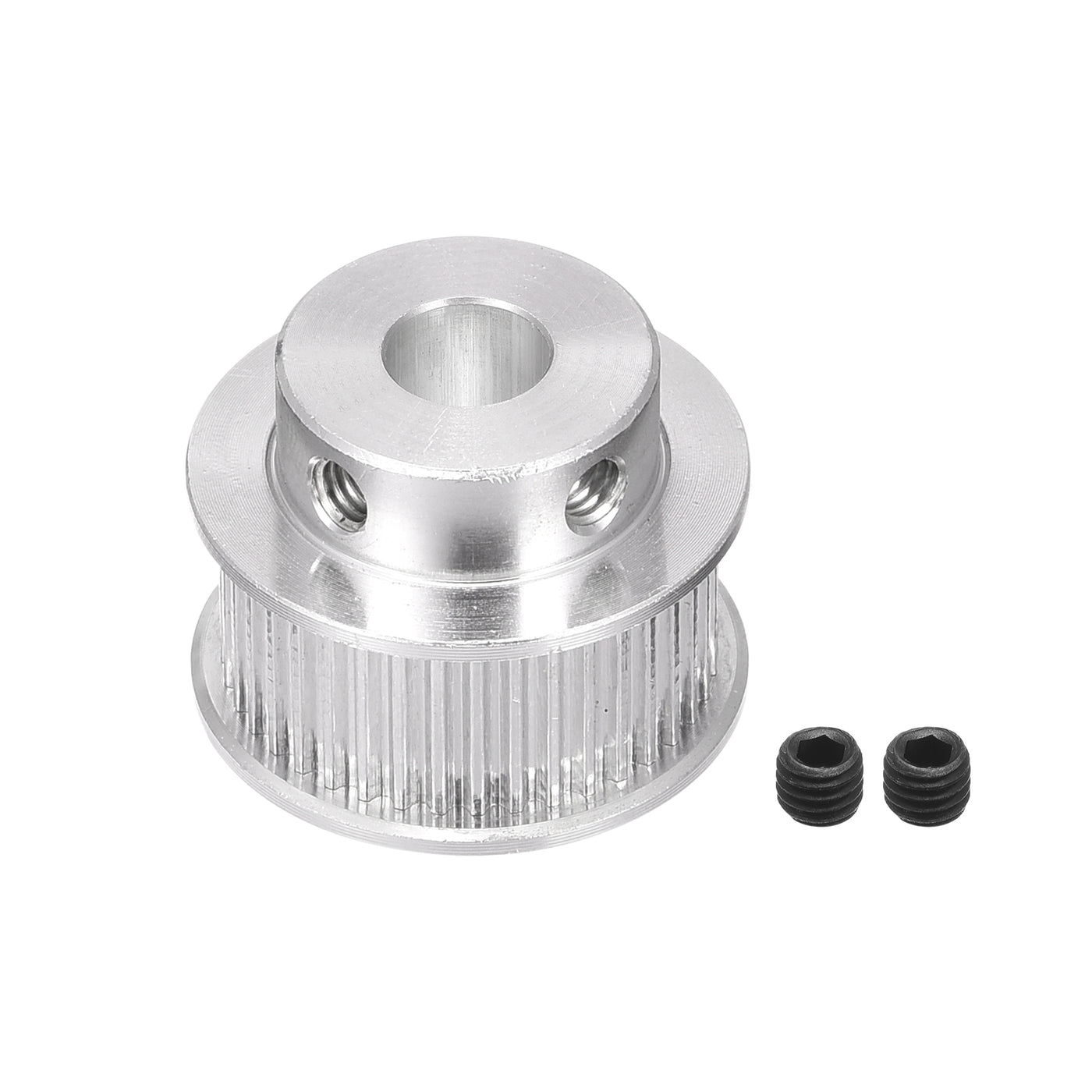 Harfington 40 Teeth 8mm Bore Timing Pulley Synchronous Wheel Silver, for 3D Printer Belts, CNC Machine