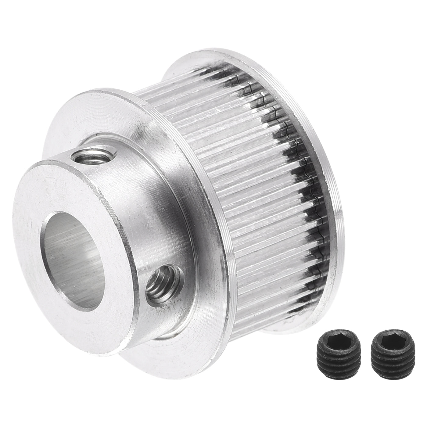 Harfington 40 Teeth 8mm Bore Timing Pulley Synchronous Wheel Silver, for 3D Printer Belts, CNC Machine