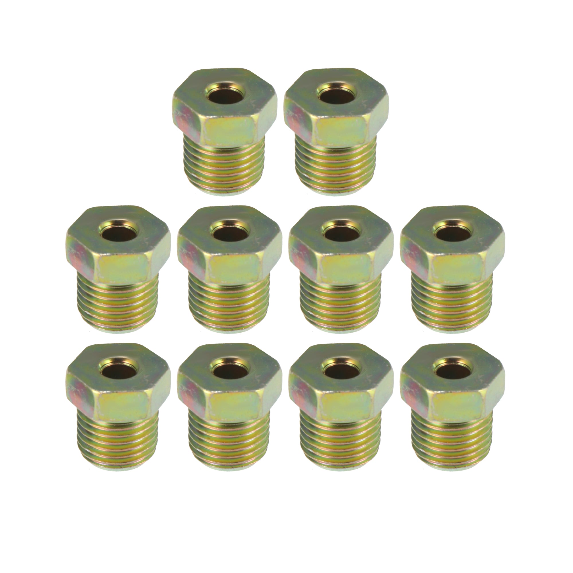 10pcs 1/2 Inch-20 Threads Brake Line Nut Fittings for 3/16