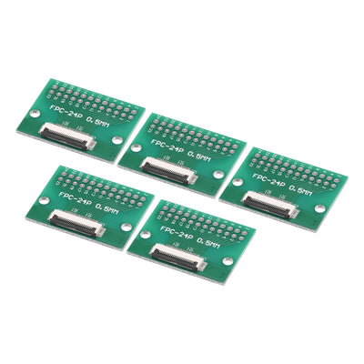 Harfington FPC Converter Board 24P 0.5mm on Socket Side, Back 1.0mm, to DIP 2.54mm 5pcs
