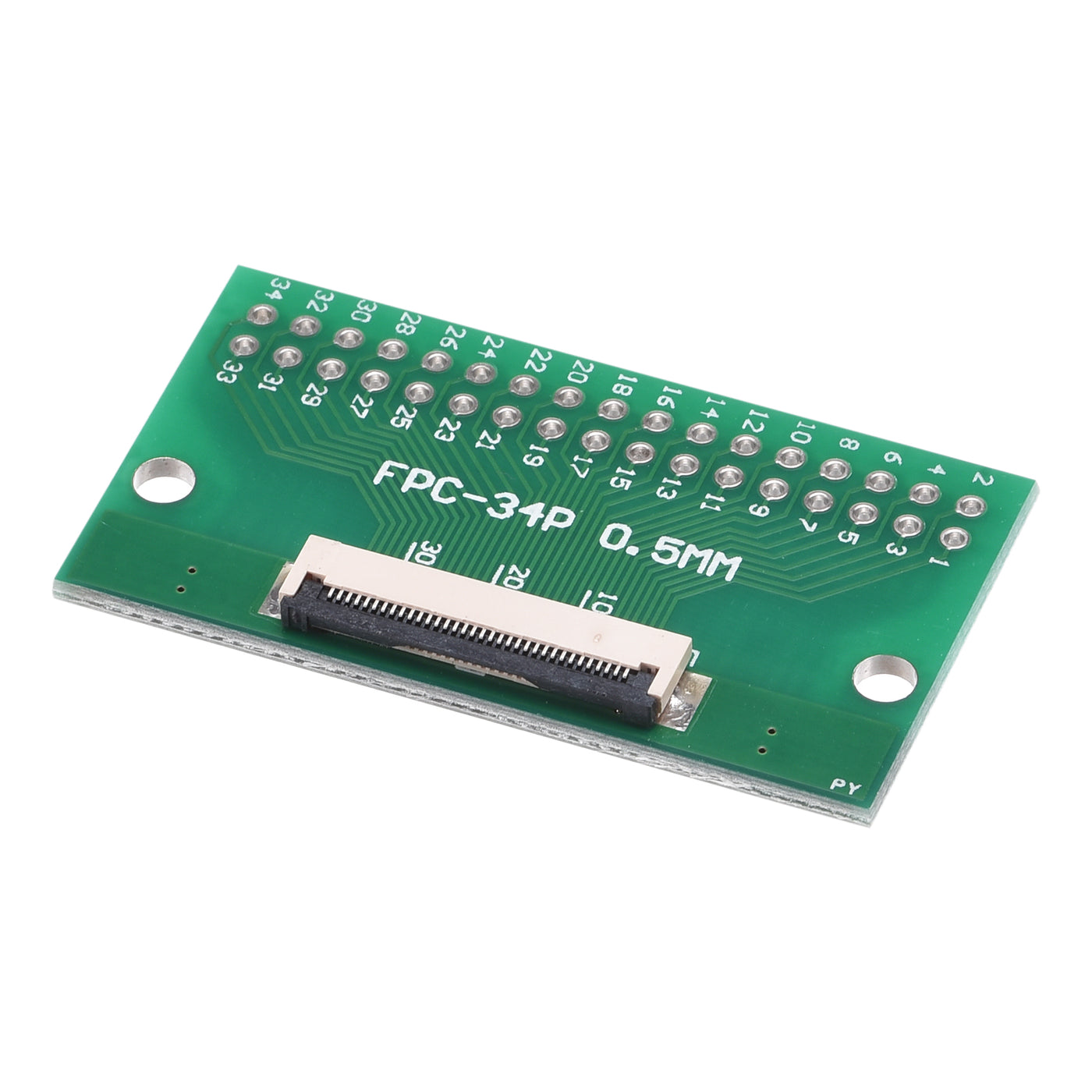 Harfington FPC Converter Board 34P 0.5mm on Socket Side, Back 1.0mm, to DIP 2.54mm