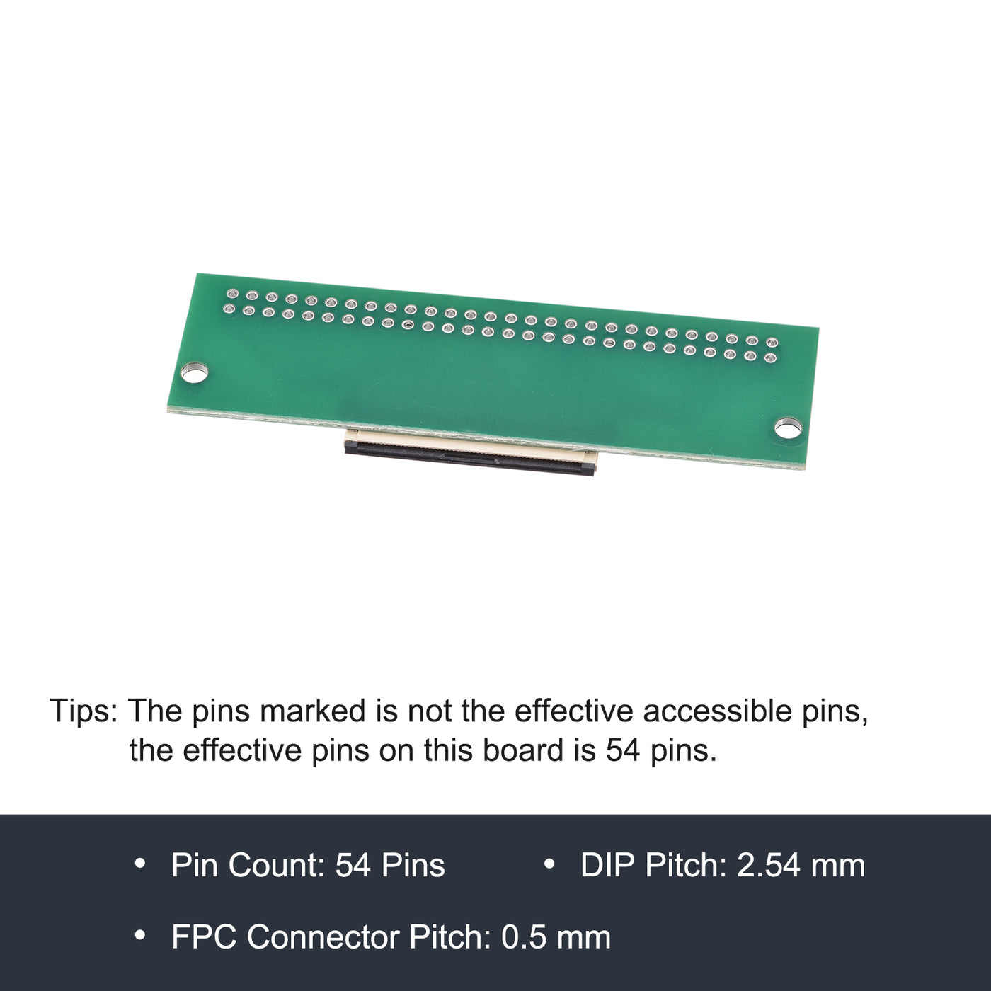 Harfington FFC FPC PCB Converter Board 54 Pin 0.5mm Pitch to DIP 2.54mm Single Side