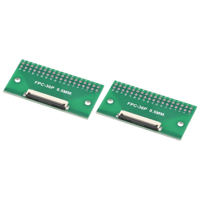 Harfington FFC FPC PCB Converter Board 36 Pin 0.5mm Pitch to DIP 2.54mm Single Side 2pcs