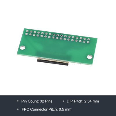 Harfington FFC FPC PCB Converter Board 32 Pin 0.5mm Pitch to DIP 2.54mm Single Side