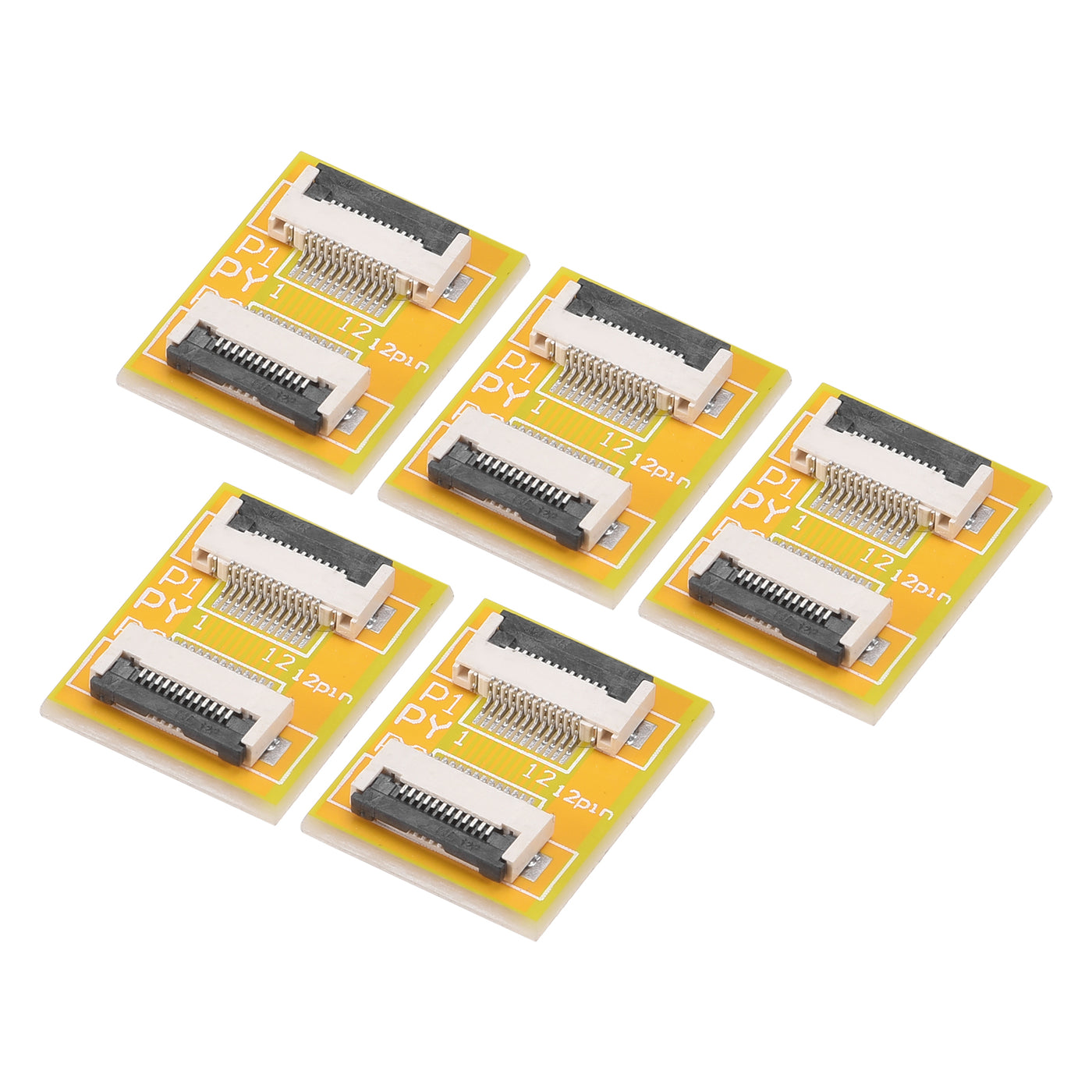 Harfington FFC FPC Extension Board PCB Extend Connector 12 Pin 0.5mm Pitch Single Side 5pcs