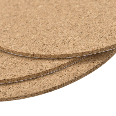 Harfington Uxcell 95mm(3.74") Round Coasters 3mm Thick Cork Cup Mat Pad for Tableware 10pcs