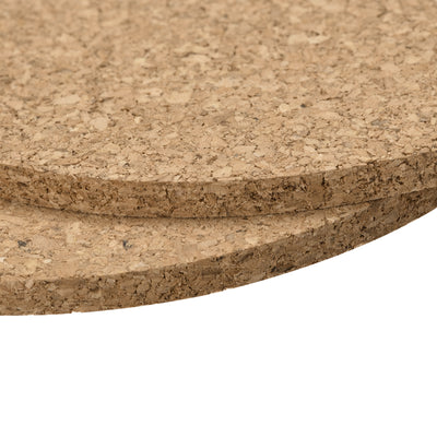 Harfington Uxcell 100mm(3.94") Round Coasters 4mm Thick Cork Cup Mat Pad for Tableware 8pcs