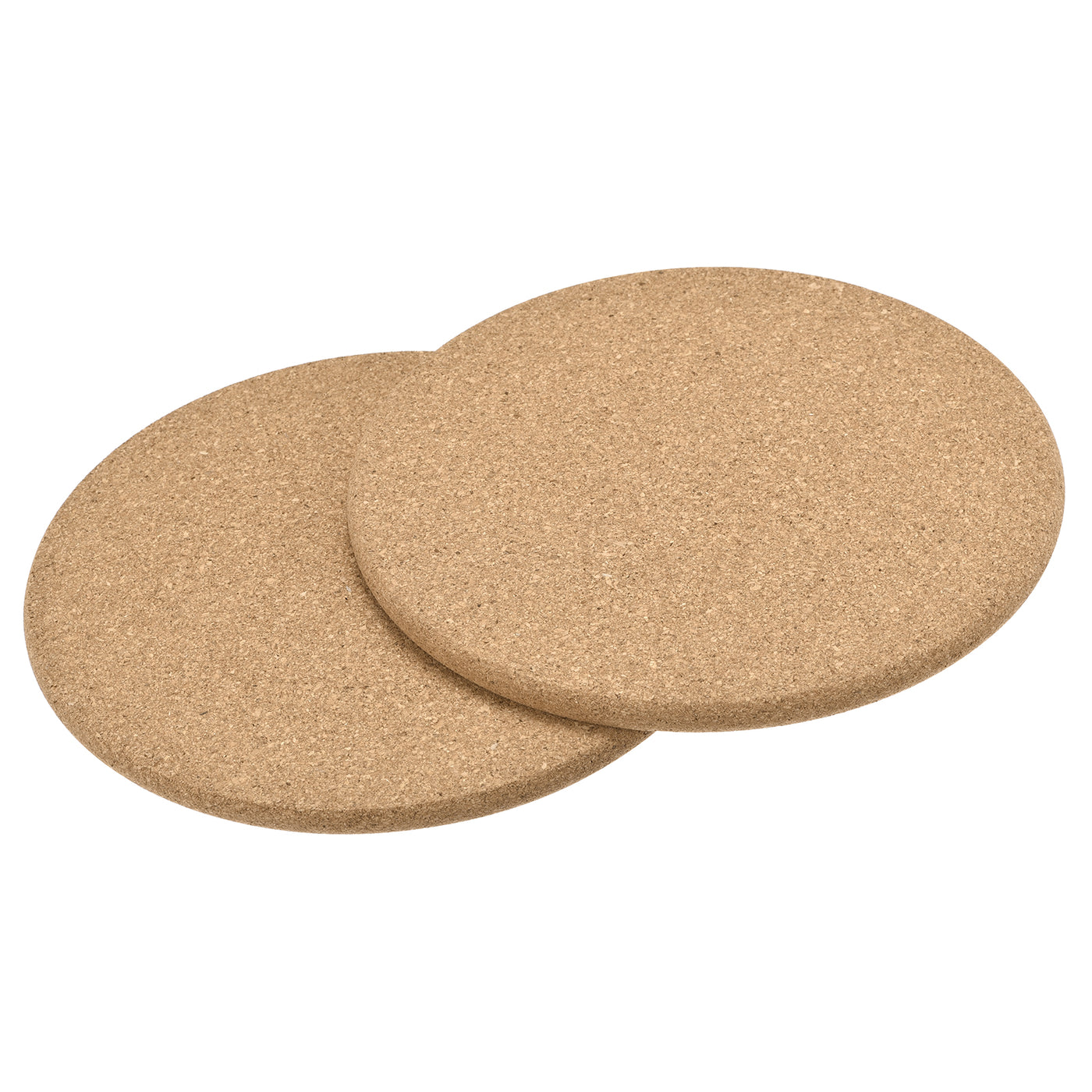 uxcell Uxcell 190mm(7.48") Round Coasters 10mm Thick Cork Cup Mat Pad Round Edge 2pcs