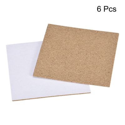 Harfington Uxcell 100x100x2mm Square Coasters Cork Cup Mat Pad Adhesive Backed 6pcs