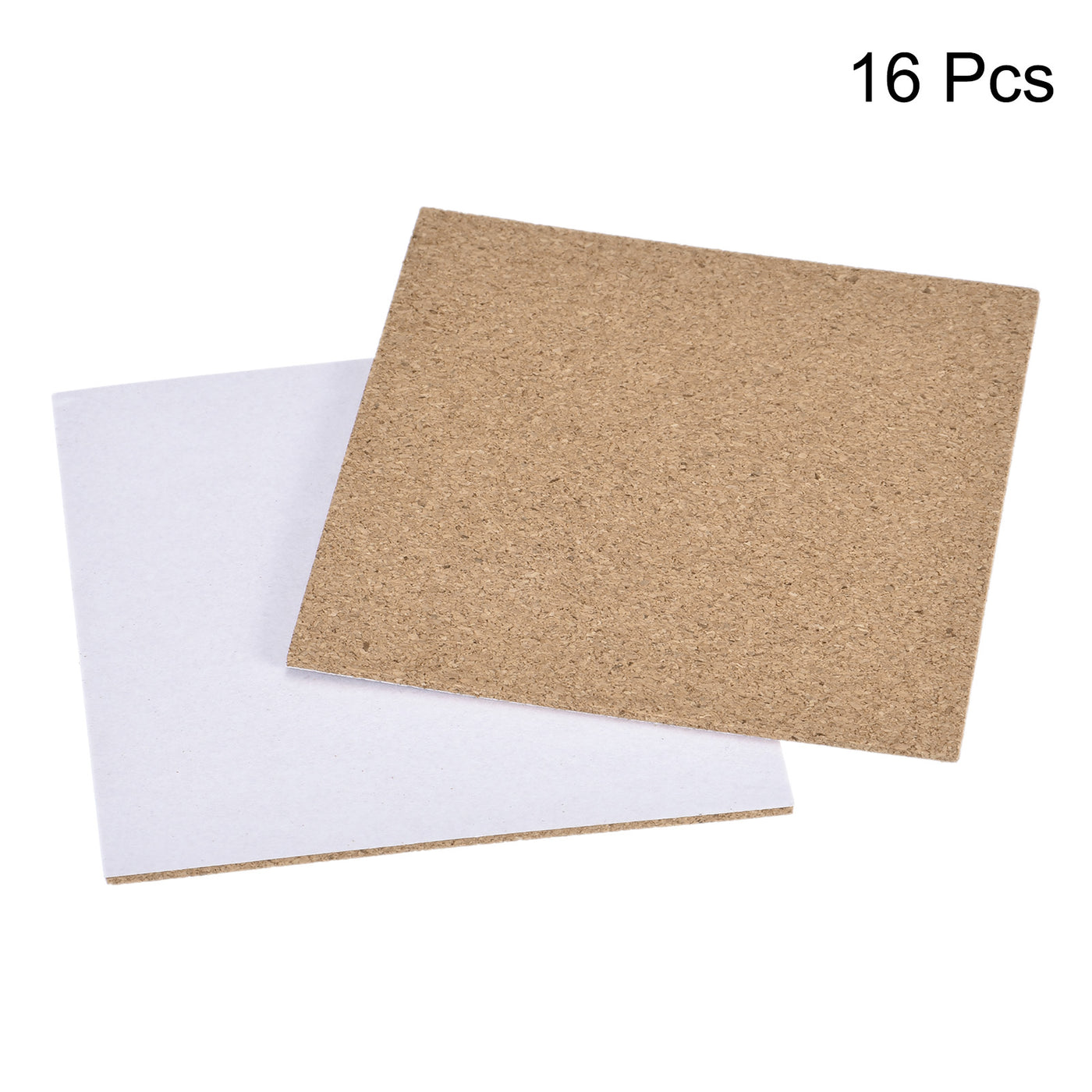 uxcell Uxcell 100x100x2mm Square Coasters Cork Cup Mat Pad Adhesive Backed 16pcs