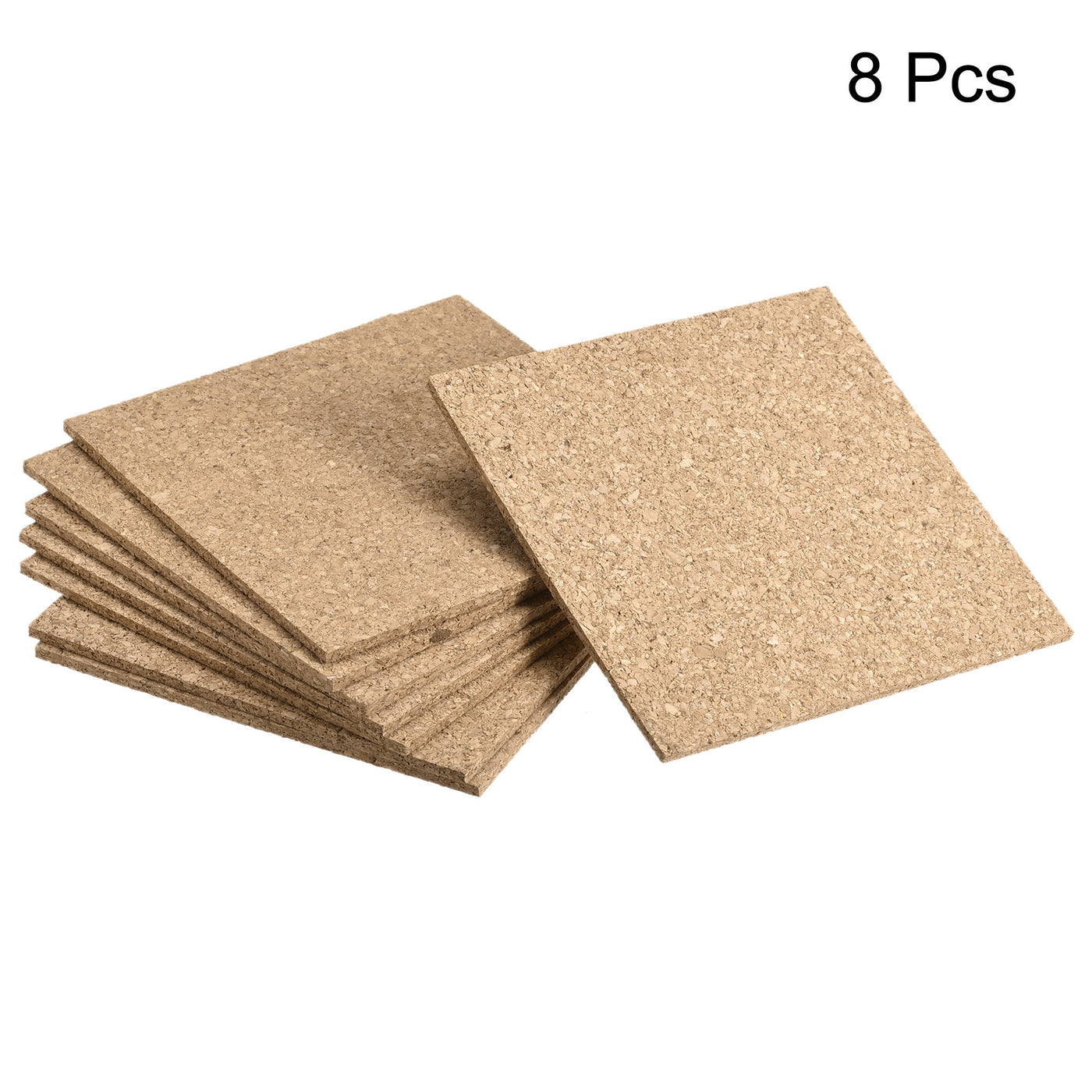 uxcell Uxcell 100x100x3mm Square Coasters Cork Cup Mat Pad for Tableware 8pcs