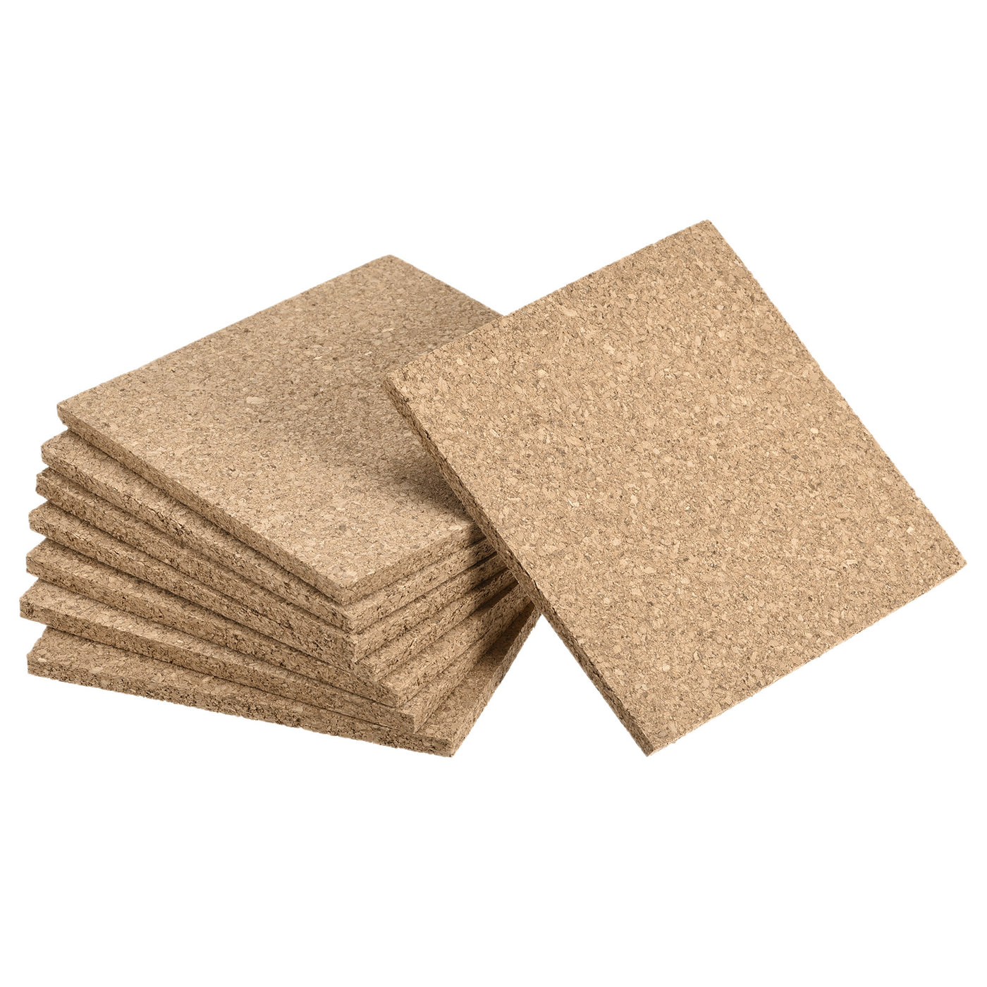 uxcell Uxcell 95x95x4mm Square Coasters Cork Cup Mat Pad for Tableware 8pcs