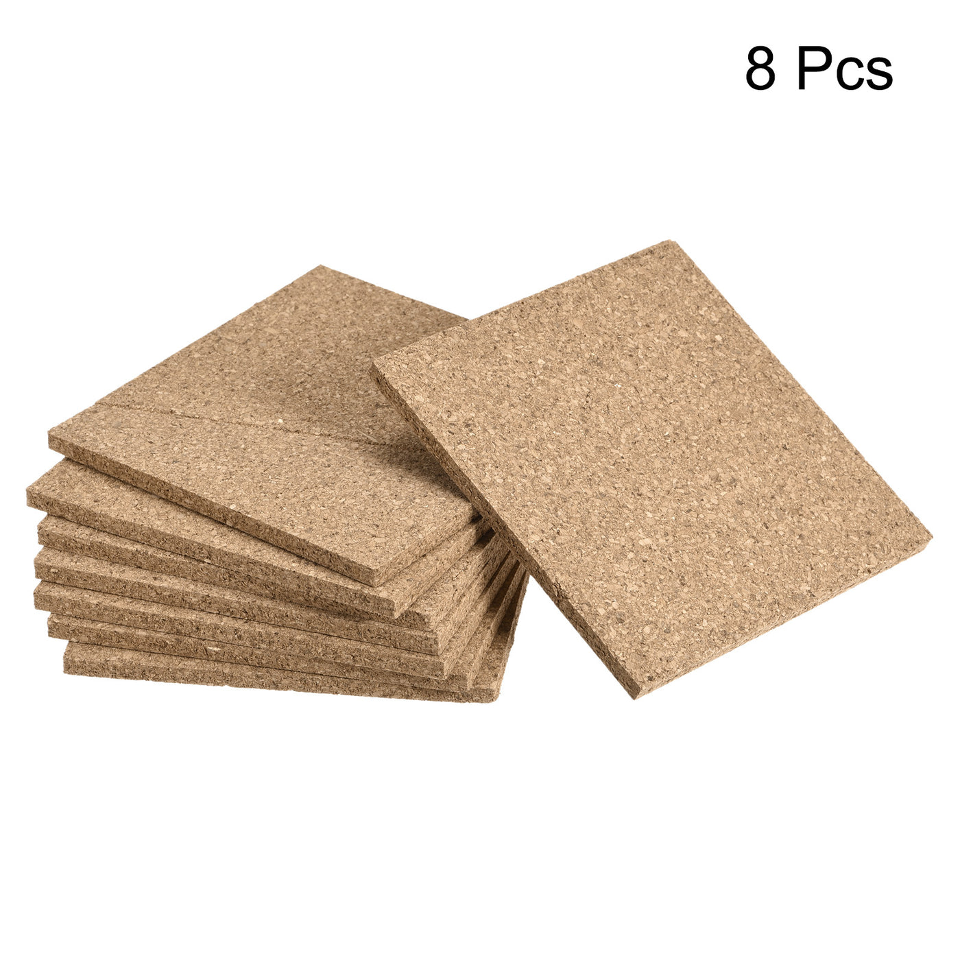 uxcell Uxcell 100x100x5mm Square Coasters Cork Cup Mat Pad for Tableware 8pcs