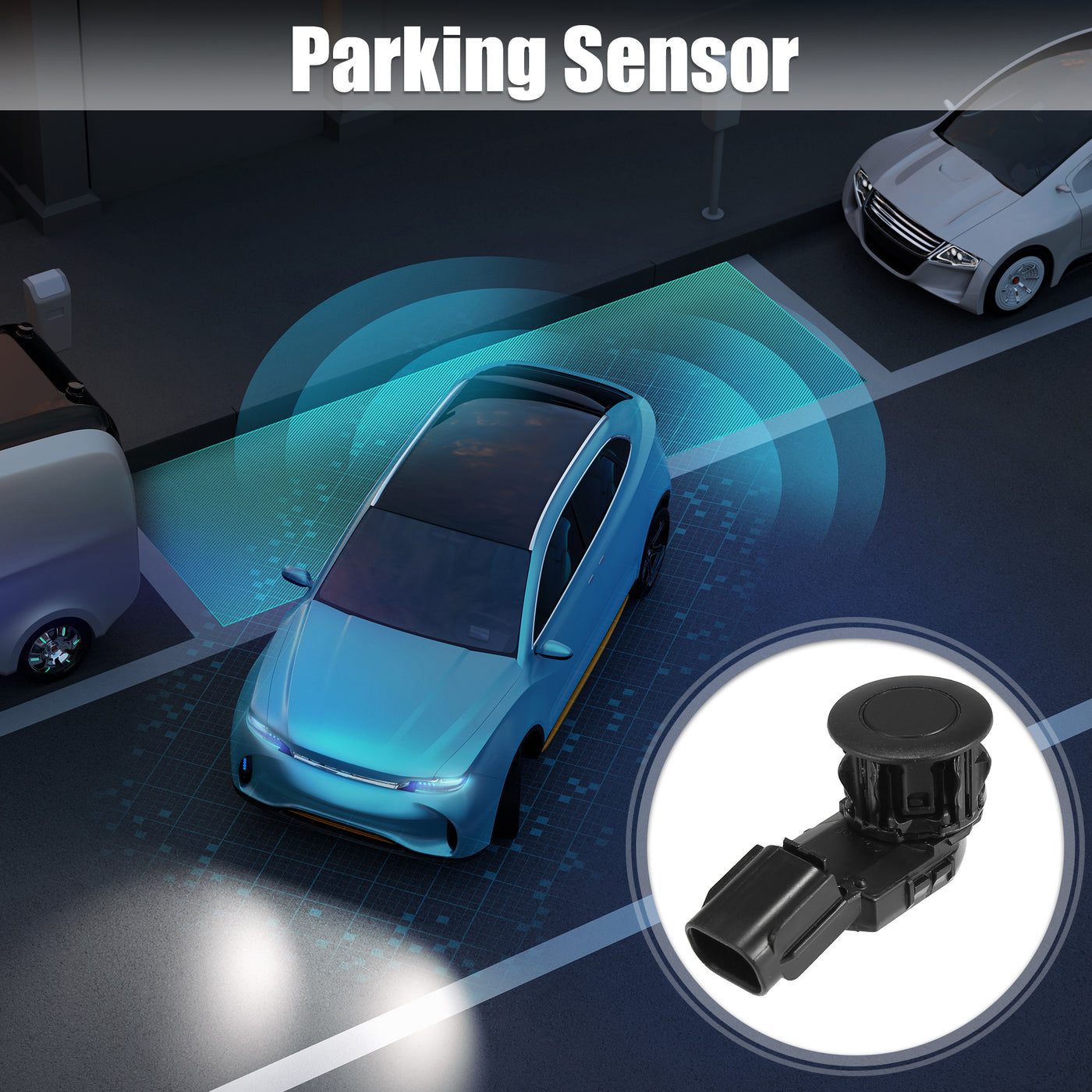X AUTOHAUX 2 Pcs Car Bumper Reverse Parking Assist Sensor for Toyota RAV4 2016-2018 for Toyota Tundra 2014-2018 893410C010 8934142030 893410C011