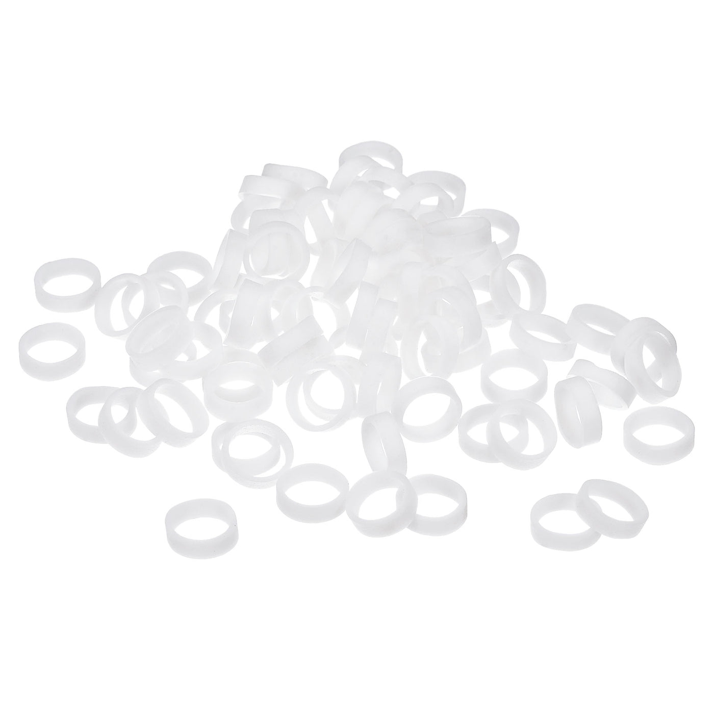 Harfington Silicone Rubber Bands Rings 200pcs Non-slip 10mm Dia 1mm Thick 3mm Width for Wire Cord Cable Wrapping, Bundle