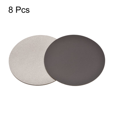 Harfington Uxcell 102mm(4.02") Round Coasters PU Cup Mat Pad for Tableware Champagne 8pcs