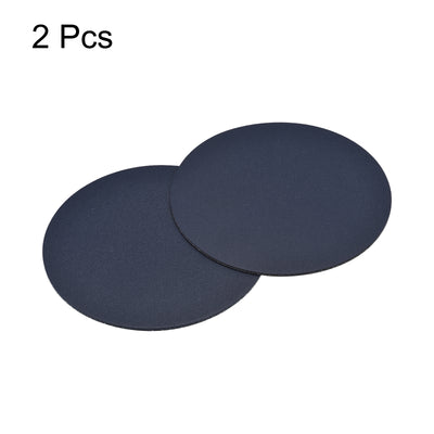 Harfington Uxcell 102mm(4.02") Round Coasters PU Cup Mat Pad for Tableware Dark Blue 2pcs