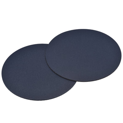 Harfington Uxcell 102mm(4.02") Round Coasters PU Cup Mat Pad for Tableware Dark Blue 2pcs
