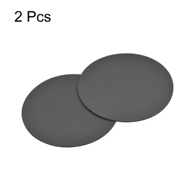 Harfington Uxcell 102mm(4.02") Round Coasters PU Cup Mat Pad for Tableware Gray 2pcs