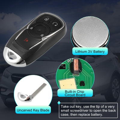 Harfington Replacement Keyless Entry Remote Car Key Fob 315MHz HYQ4AA 13506665 for Buick Encore 2017 2018 2019 2020 4 Buttons