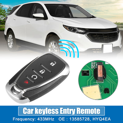 Harfington 4 Button Car Keyless Entry Remote Control Replacement Key Fob Proximity Smart Fob HYQ4EA for Chevrolet Volt 2017-2019 433MHz 46 Chip