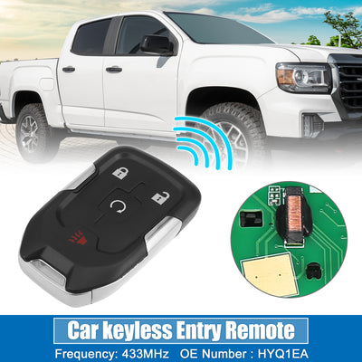 Harfington 4 Button Car Keyless Entry Remote Control Replacement Key Fob Proximity Smart Fob HYQ1EA for GMC Acadia 2017-2022 433MHz 46 Chip