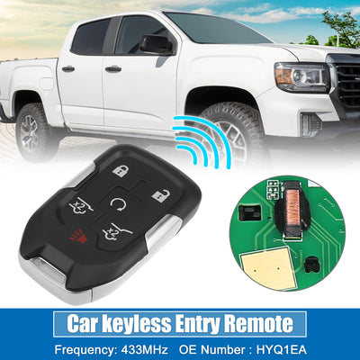 Harfington 6 Button Car Keyless Entry Remote Control Replacement Key Fob Proximity Smart Fob HYQ1EA for Chevy Tahoe 2015-2020 433MHz 46 Chip