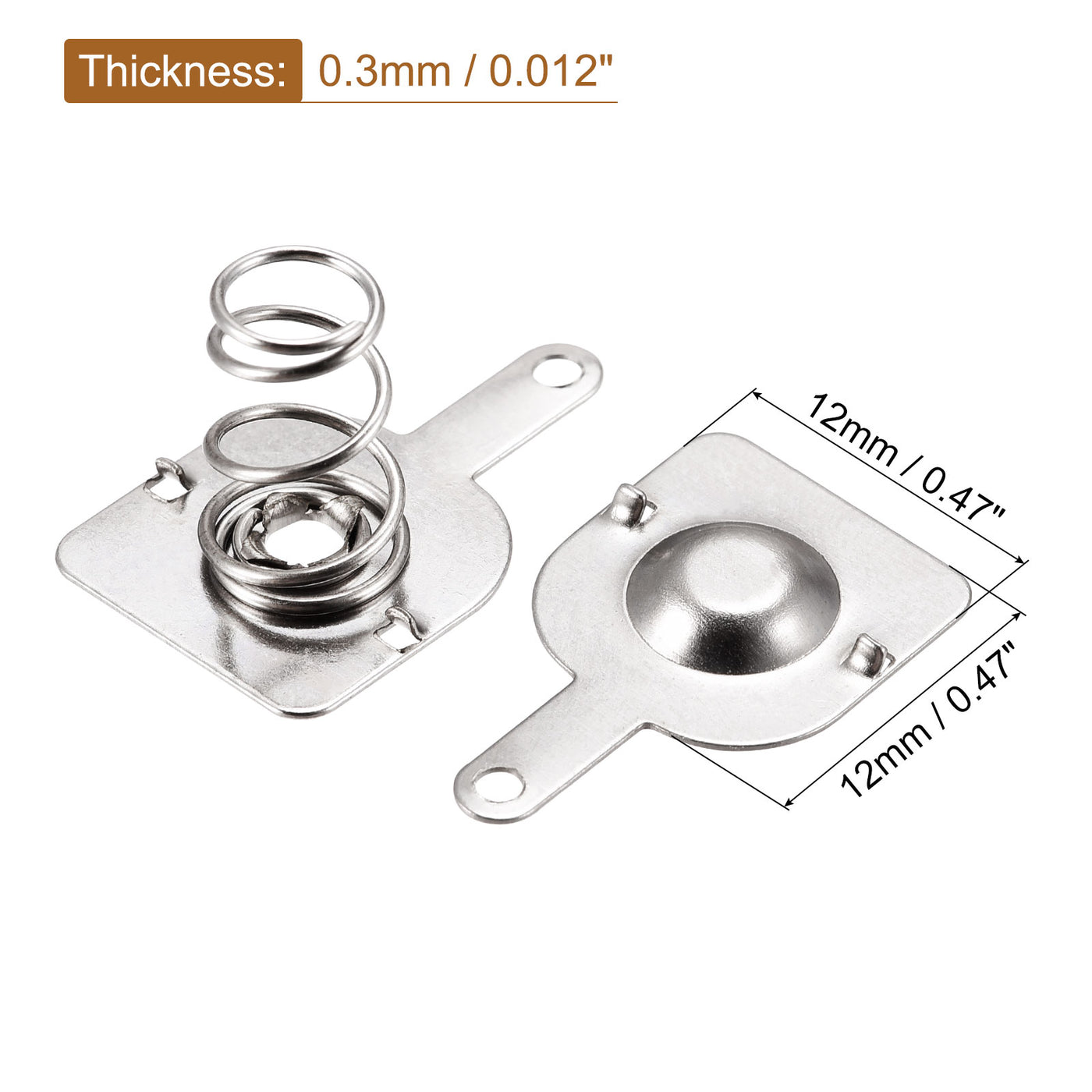 Battery Spring Plate AA Batteries Spring Contact Nickel Plate 12mmx12mm ...