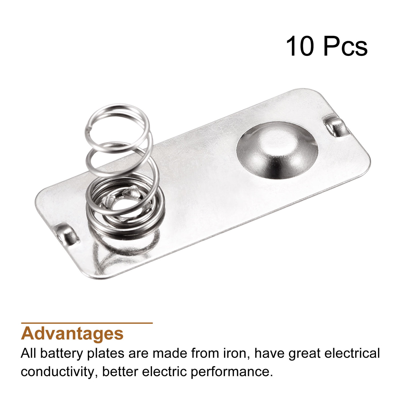Harfington Battery Spring Plate AA Battery Contact Nickel Plate 28mmx12mm for DIY 10 Pcs
