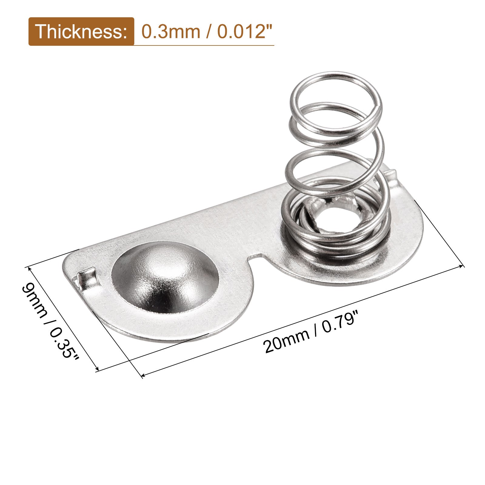 Battery Spring Plate AAA Batteries Spring Contact Nickel Plate 20mmx9mm ...