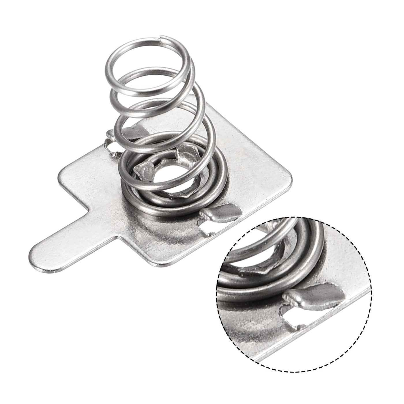 Harfington Battery Spring Plate AA Battery Contact Nickel Plate 10mmx10mm for DIY 20 Set