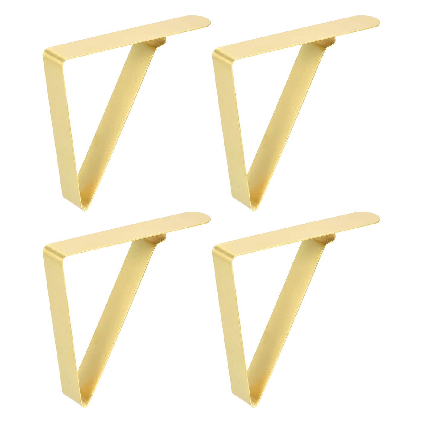 uxcell Uxcell Tablecloth Clips 83mm x 73mm 430 Stainless Steel Table Cloth Holder Gold 12 Pcs