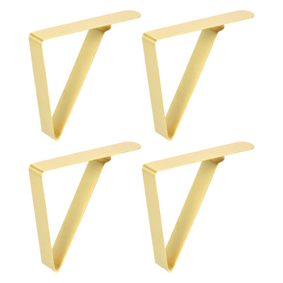 Harfington Uxcell Tablecloth Clips 83mm x 73mm 430 Stainless Steel Table Cloth Holder Gold 12 Pcs