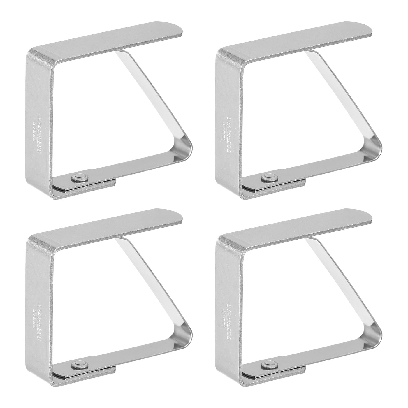 uxcell Uxcell Tablecloth Clips 50mm x 40mm 430 Stainless Steel Table Cloth Holder Silver 12Pcs