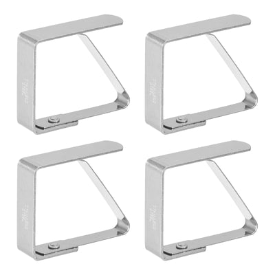 Harfington Uxcell Tablecloth Clips 50mm x 40mm 430 Stainless Steel Table Cloth Holder Silver 12Pcs