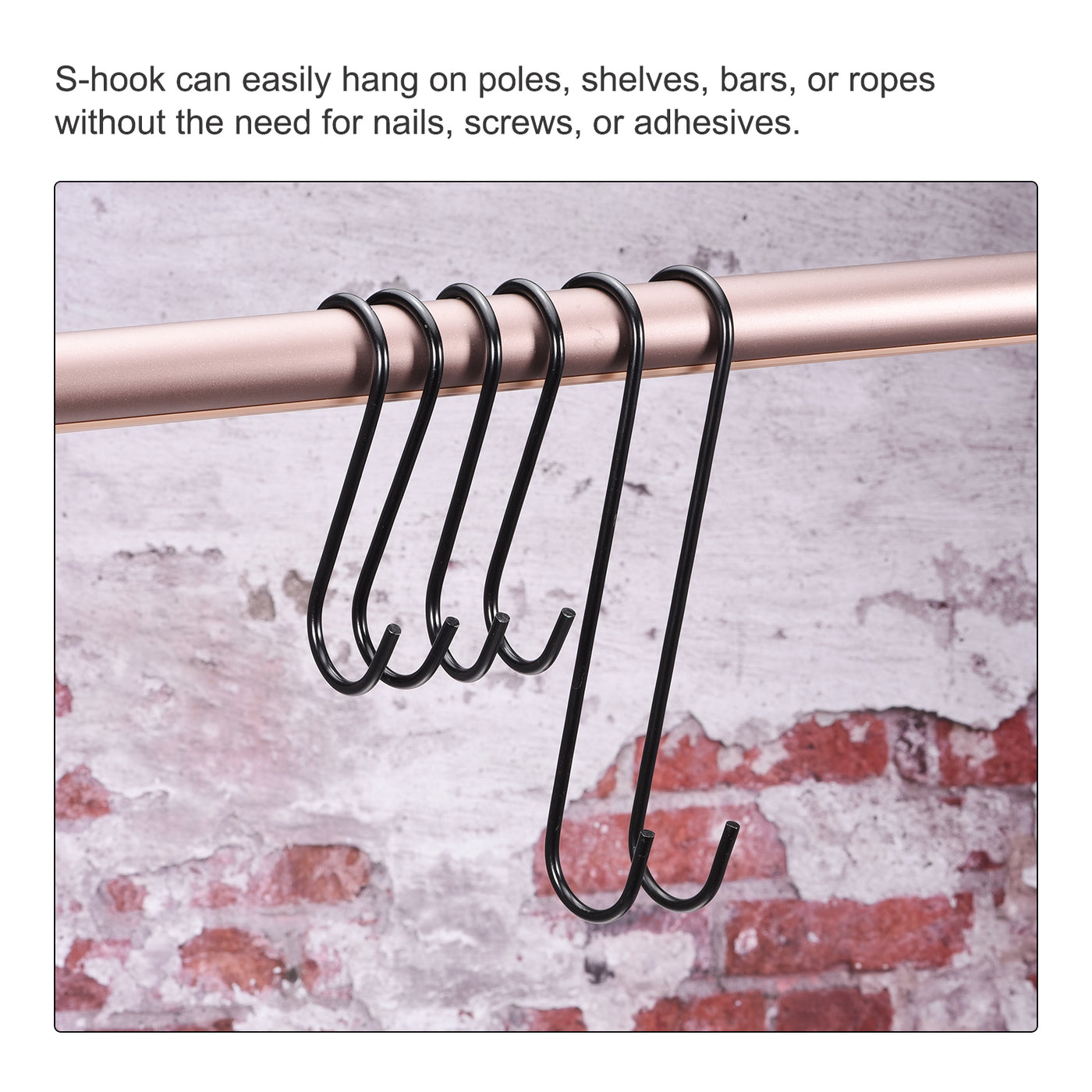Harfington S Hanging Hooks, Extra Long Steel Hanger, Indoor Outdoor Uses for Garden, Bathroom, Closet, Workshop, Kitchen