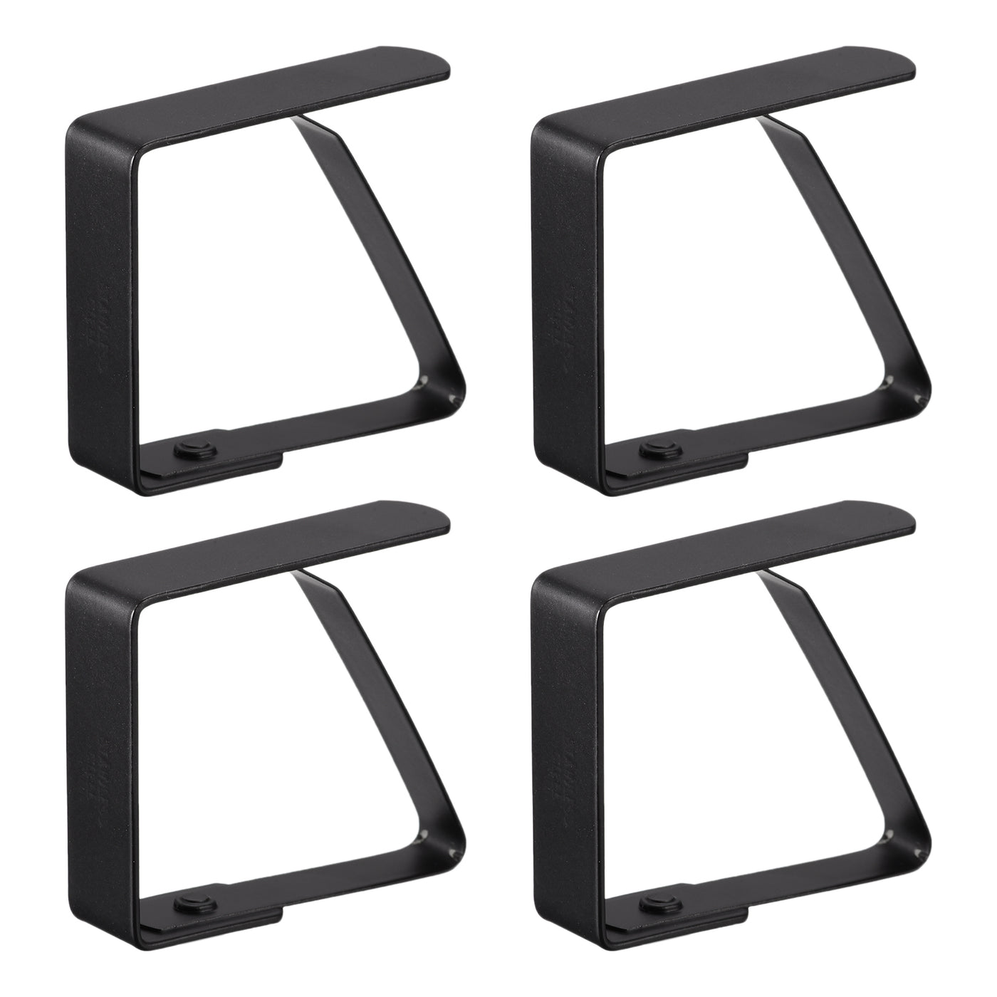uxcell Uxcell Tablecloth Clips 50mm x 40mm 420 Stainless Steel Table Cloth Holder Black 4 Pcs