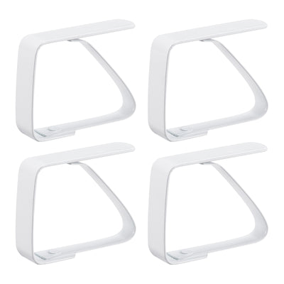 Harfington Uxcell Tablecloth Clips 50mm x 40mm 420 Stainless Steel Table Cloth Holder White 12 Pcs