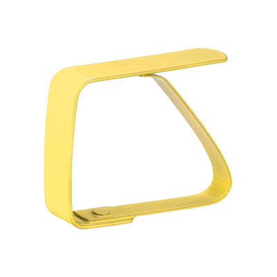 Harfington Uxcell Tablecloth Clips 50mm x 40mm 420 Stainless Steel Table Cloth Holder Yellow 4 Pcs