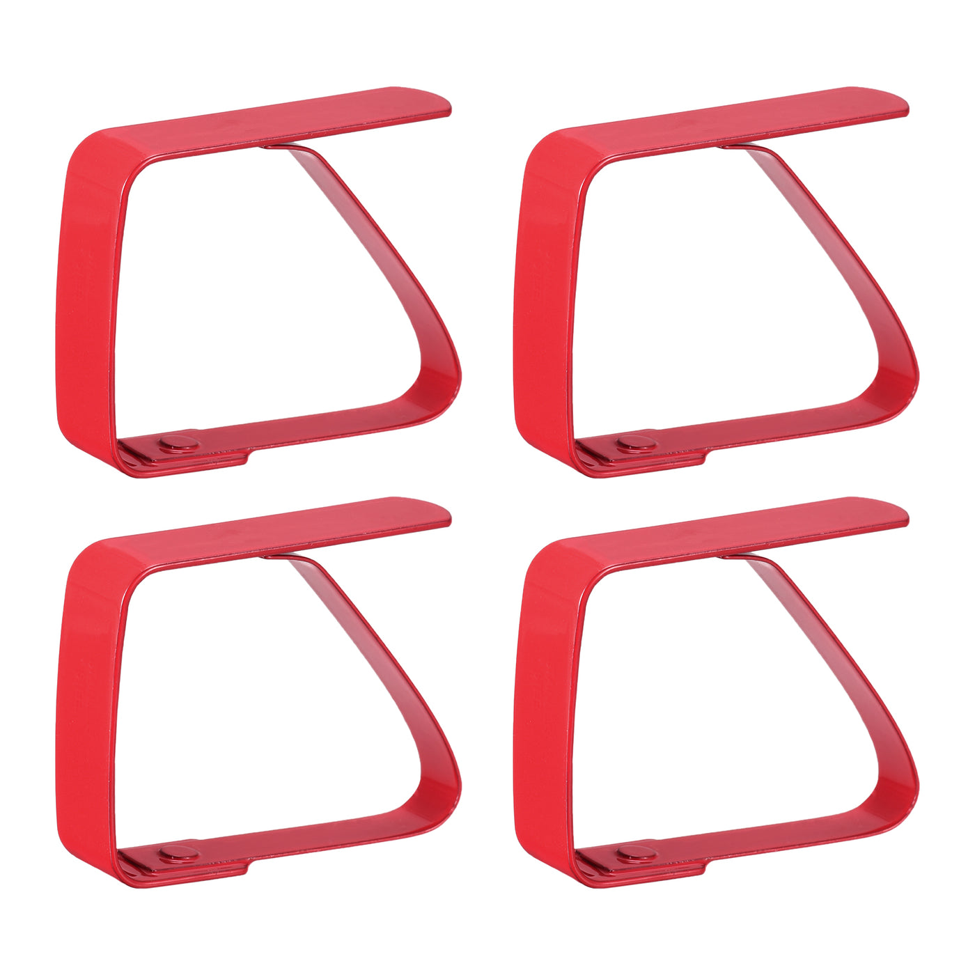 uxcell Uxcell Tablecloth Clips 50mm x 40mm 420 Stainless Steel Table Cloth Holder Red 4 Pcs