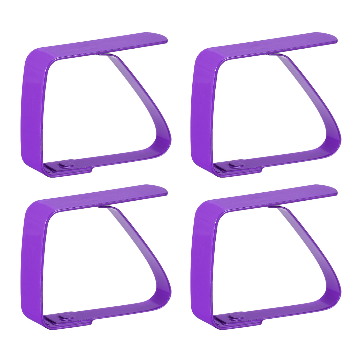 uxcell Uxcell Tablecloth Clips 50mm x 40mm 420 Stainless Steel Table Cloth Holder Purple 4 Pcs