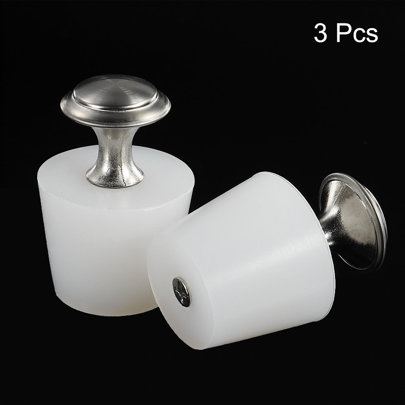 Harfington Silicone Rubber Tapered Plug with Handle 11mm to 15.5mm Solid White 3 Pieces