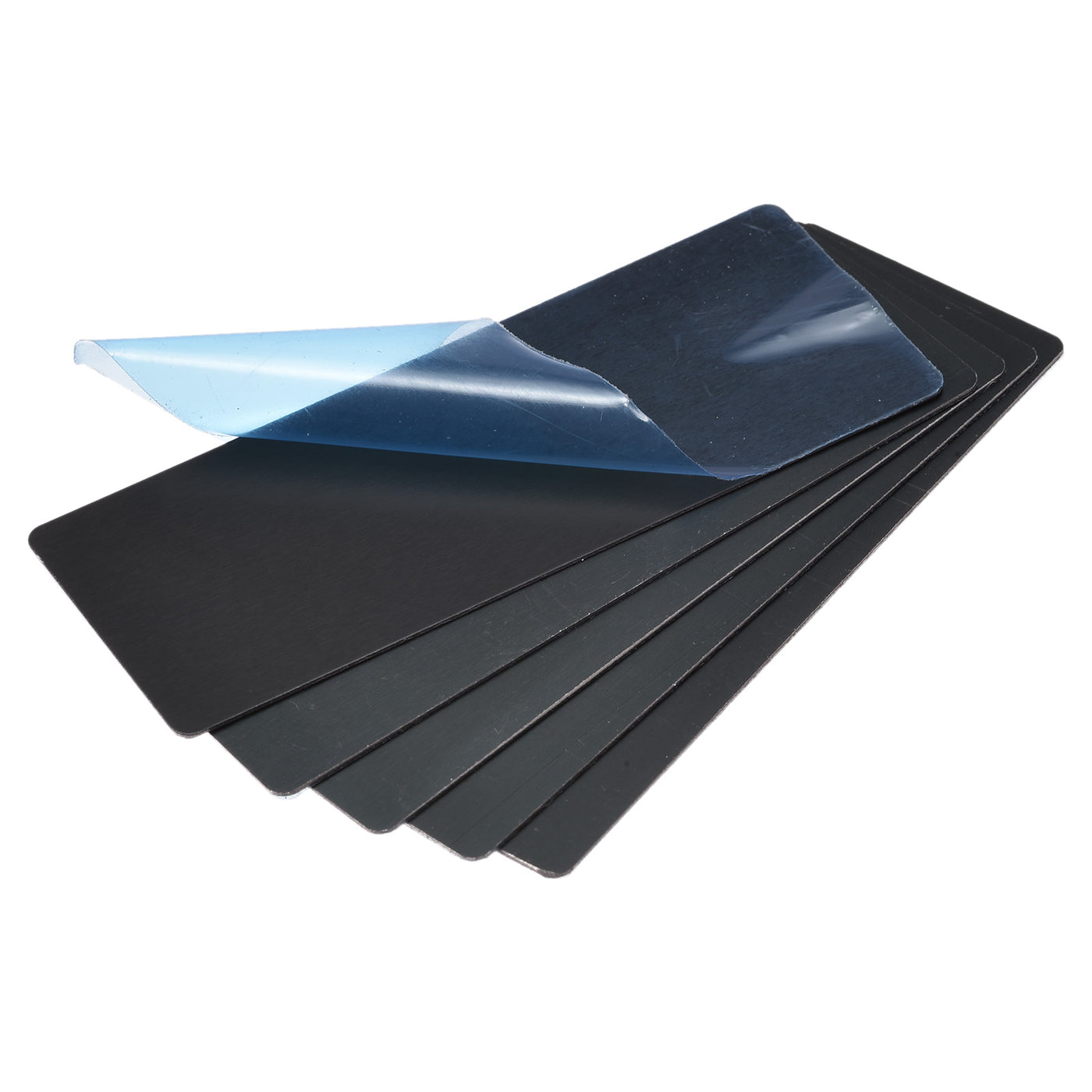Uxcell Uxcell Blank Metal Card 80mm x 30mm x 1mm Anodized Aluminum Plate Black 10 Pcs