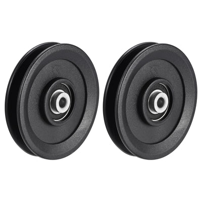 Harfington Uxcell 113mm Bearing Pulley Wheel Cable Fitness Equipment Accessories 2pcs