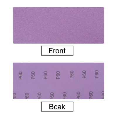 Harfington Uxcell 15 Pcs Purple Sanding Sheets 60 Grit 9" x 3.7" Aluminum Oxide Sandpapers