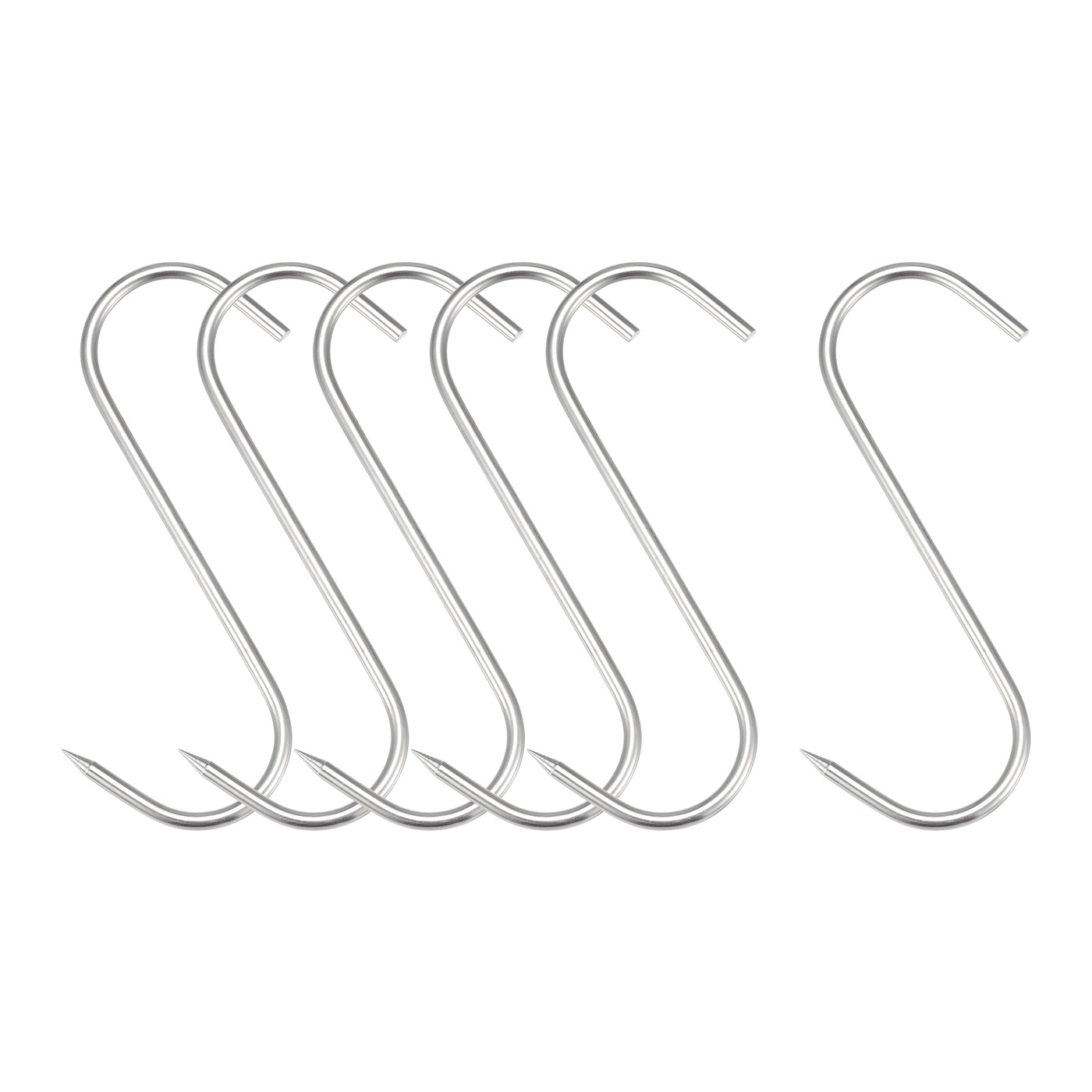 uxcell Uxcell Meat Hooks, Stainless Steel S-Hook, Meat Processing for Chicken Beef Hanging Drying Smoking