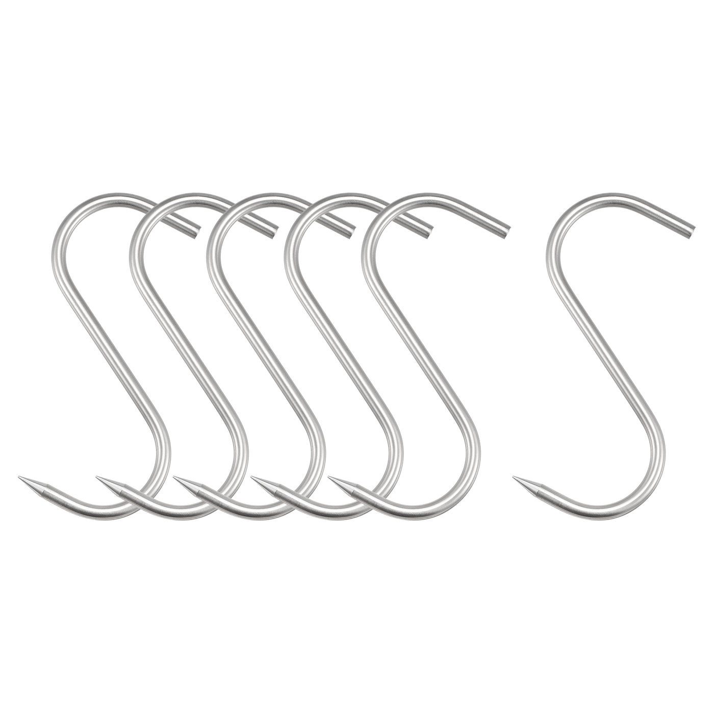 uxcell Uxcell Meat Hooks, Stainless Steel S-Hook, Meat Processing for Chicken Beef Hanging Drying Smoking